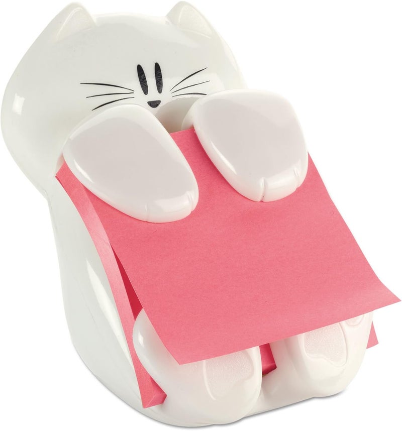 Post It CAT330 Pop-Up Note Dispenser Cat Shape, 3 x 3, White - Image 1